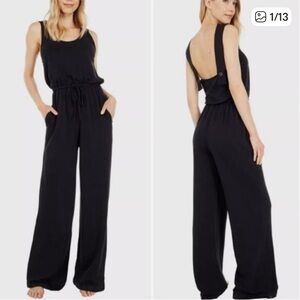 Barefoot Dreams Black Relaxed Jumpsuit